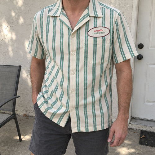 Music Store Striped Button-Up Shirt